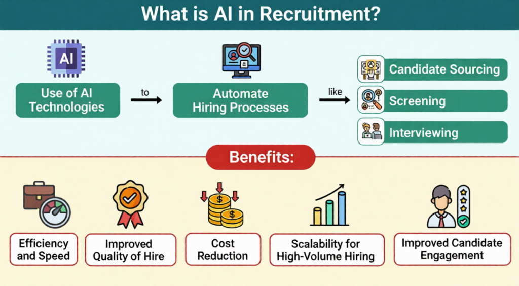 Using AI to automate hiring processes like sourcing, screening and interviewing.